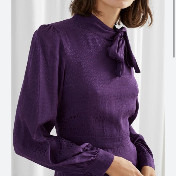 & Other Stories Purple Mini Dress - Picture 2 of 13